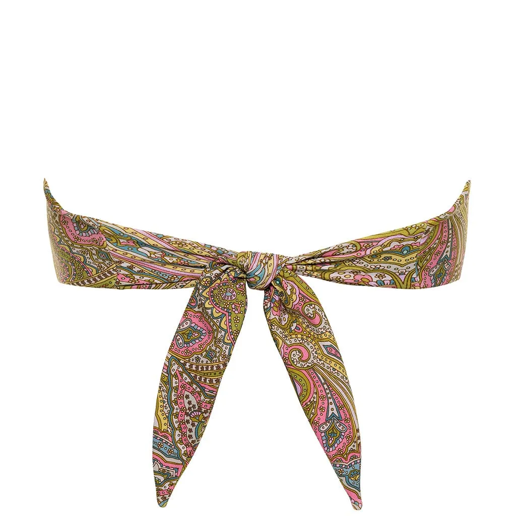 Ali Paisley Tori Ties Bandeau Bikini Top