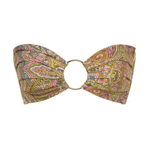 Ali Paisley Tori Ties Bandeau Bikini Top