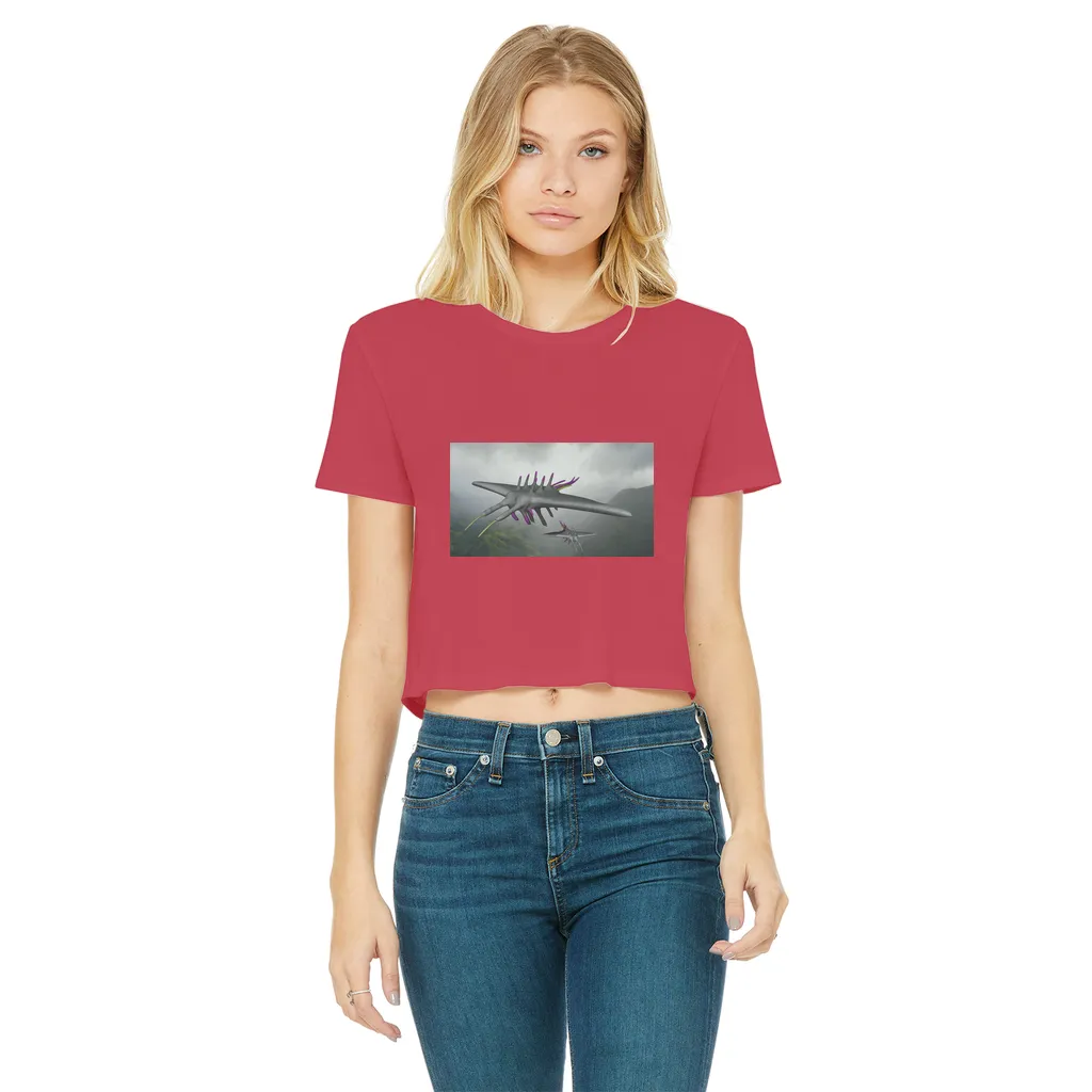 Alpha Creature Classic Women's Cropped Raw Edge T-Shirt