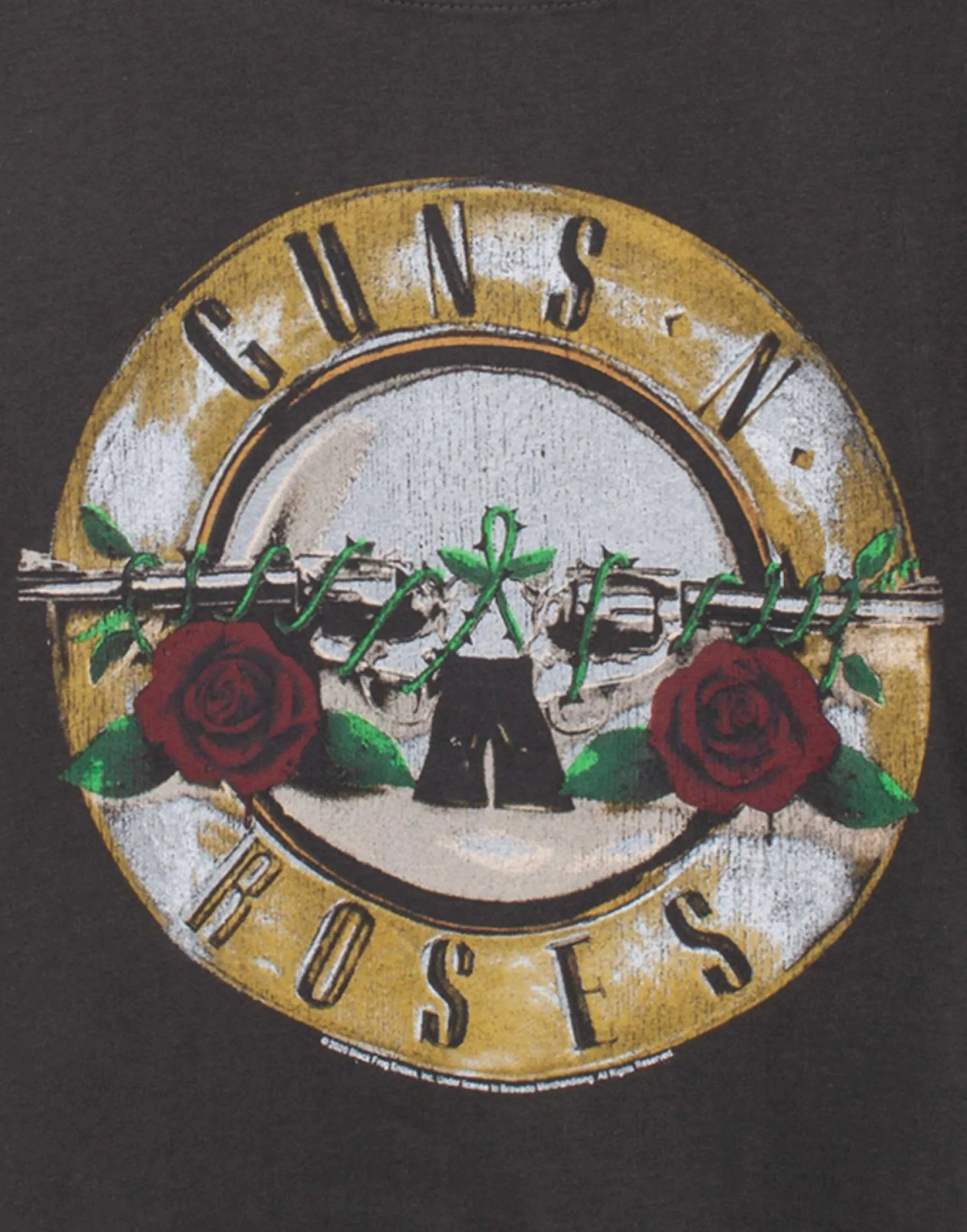 Amplified Guns N Roses Bullet Logo Women's Cropped T-Shirt