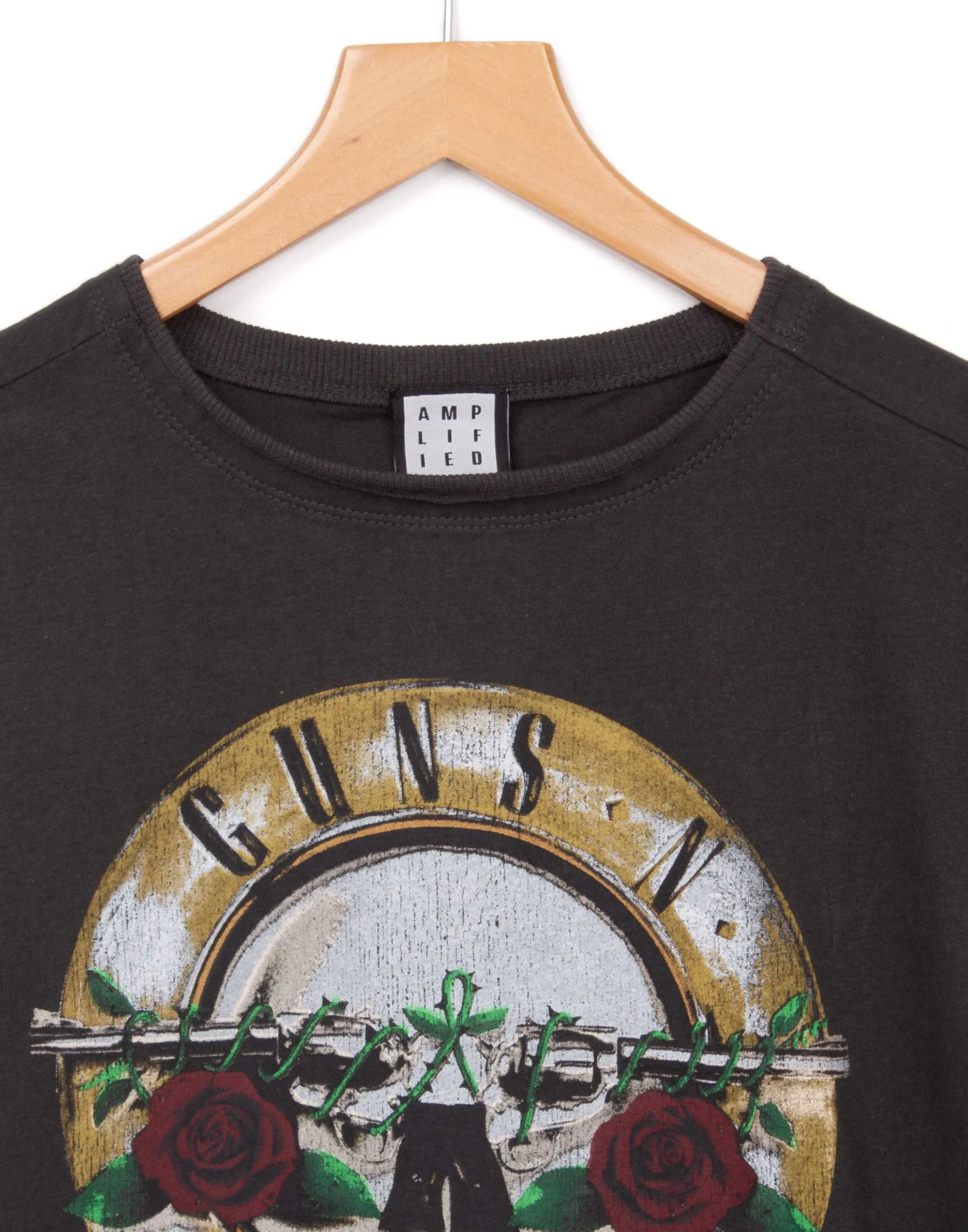 Amplified Guns N Roses Bullet Logo Women's Cropped T-Shirt