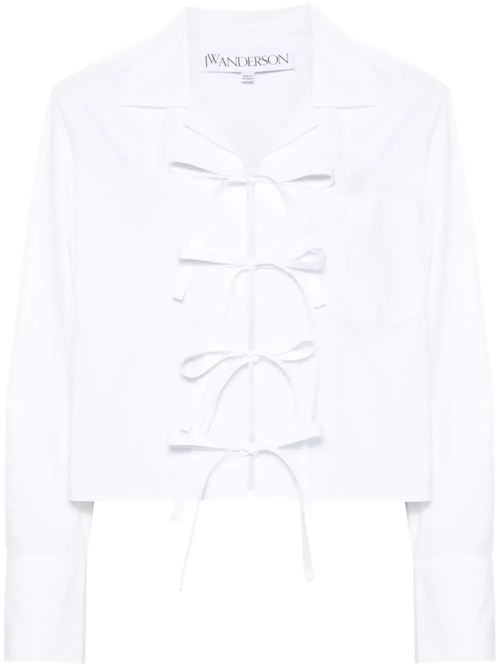 Bow Tie Cropped Shirt