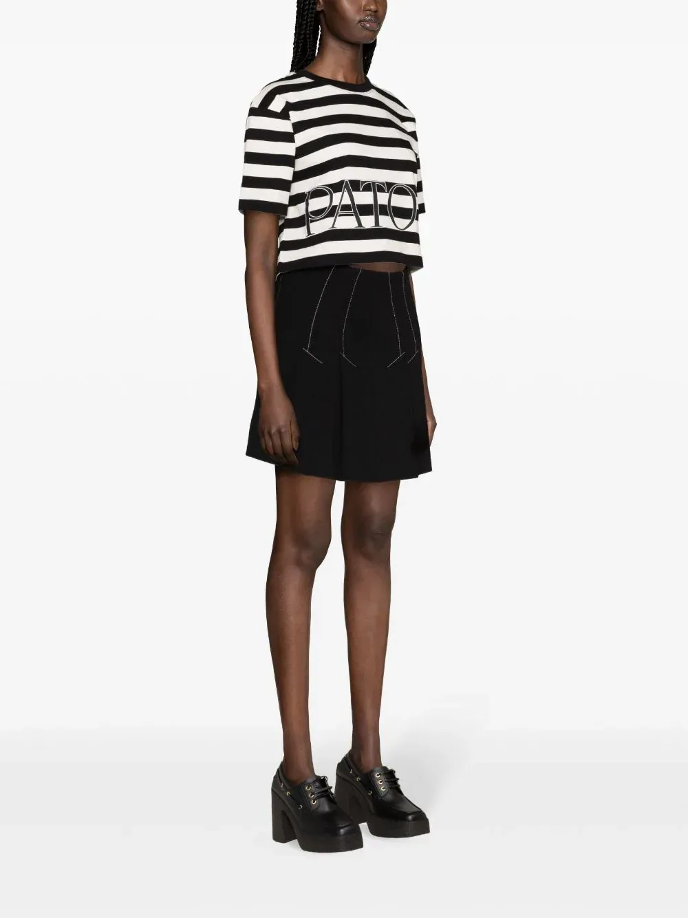 Breton Stripe Cropped T-Shirt