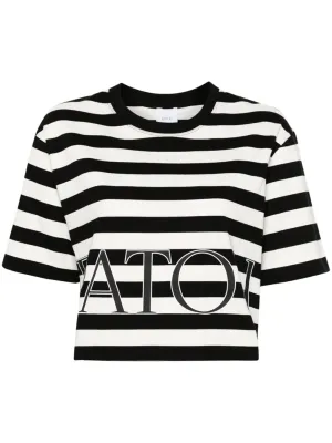 Breton Stripe Cropped T-Shirt