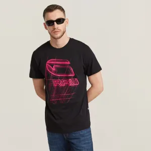 Bright Graphic R T-Shirt (Black) - GD254893366484