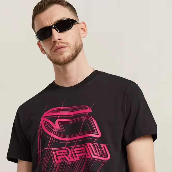 Bright Graphic R T-Shirt (Black) - GD254893366484