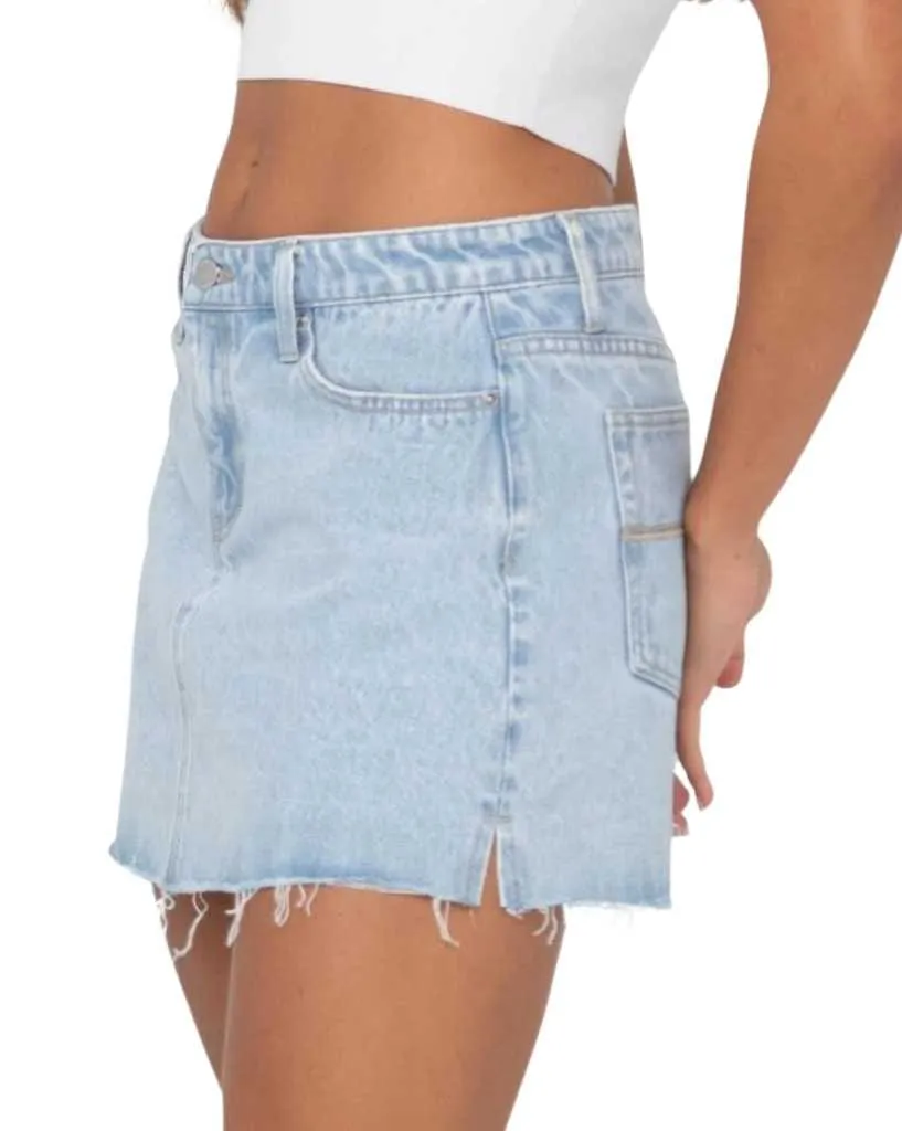 Celeste Low Rise Denim Mini Skirt