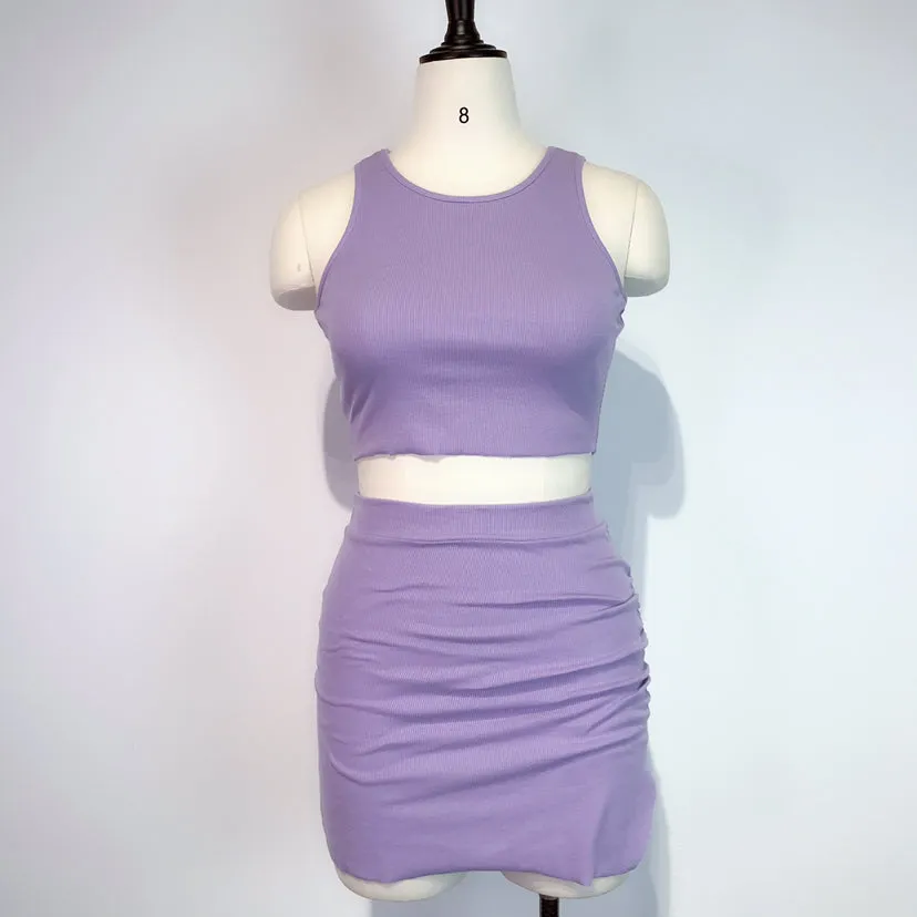 Cotton Sleeveless Crop Top and Mini Skirt - Culture Heaven Special