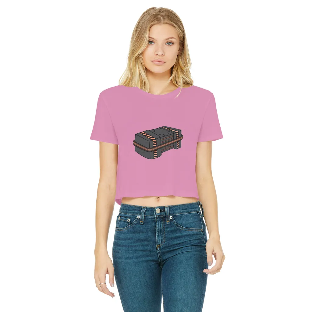 Crate Classic Women's Cropped Raw Edge T-Shirt