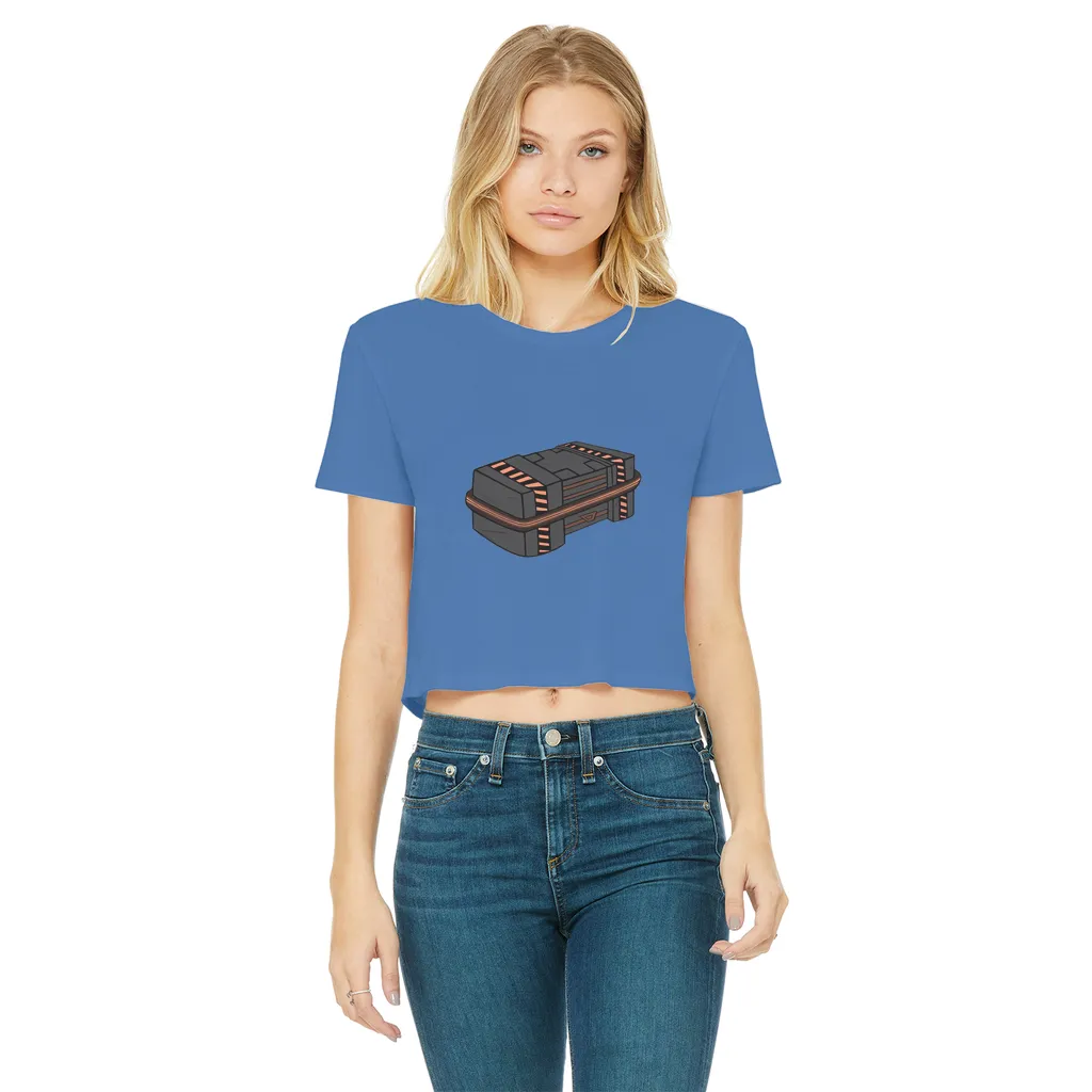 Crate Classic Women's Cropped Raw Edge T-Shirt