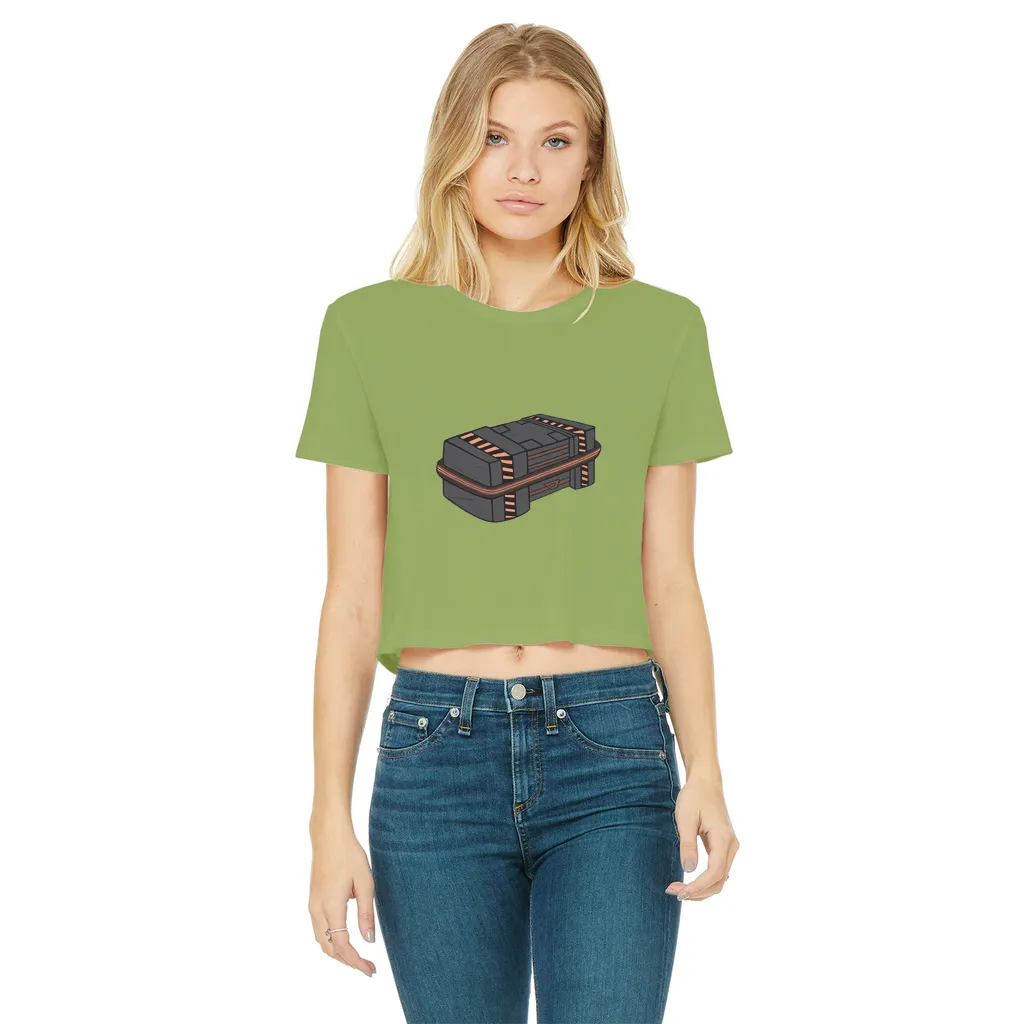 Crate Classic Women's Cropped Raw Edge T-Shirt