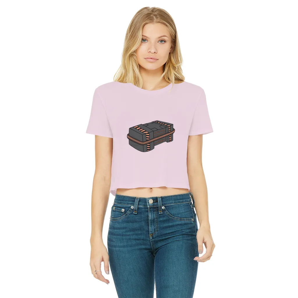 Crate Classic Women's Cropped Raw Edge T-Shirt