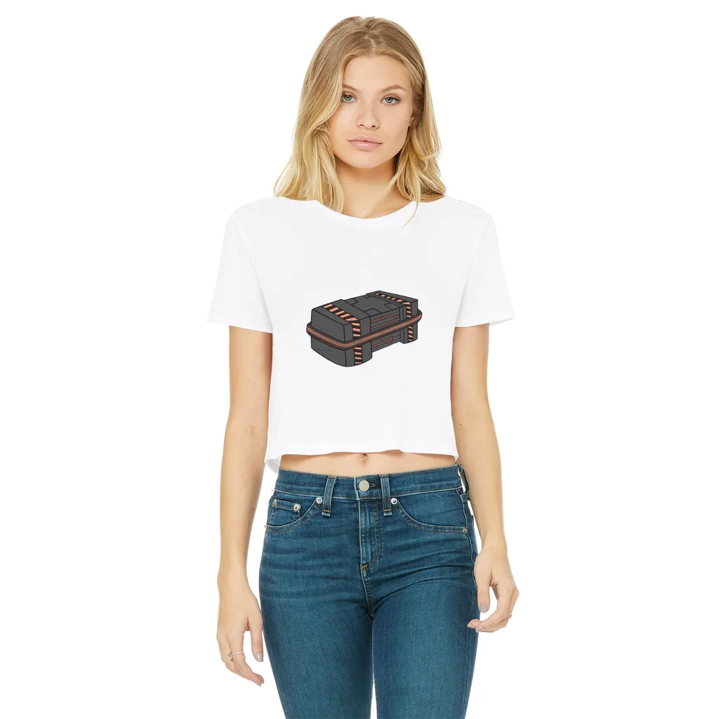 Crate Classic Women's Cropped Raw Edge T-Shirt