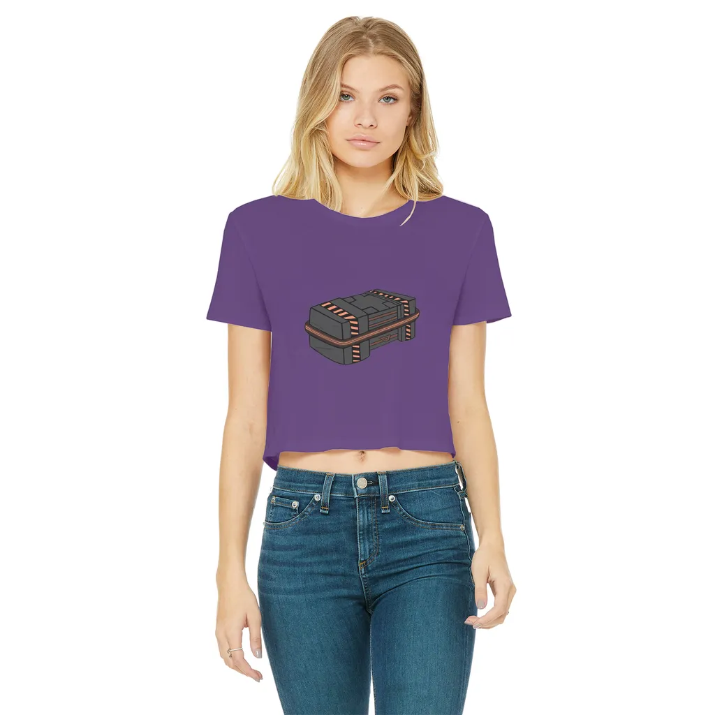 Crate Classic Women's Cropped Raw Edge T-Shirt