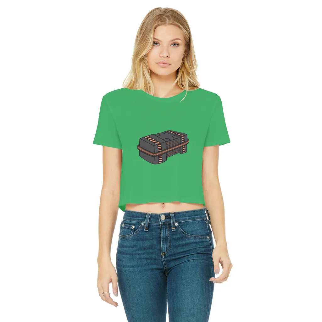 Crate Classic Women's Cropped Raw Edge T-Shirt