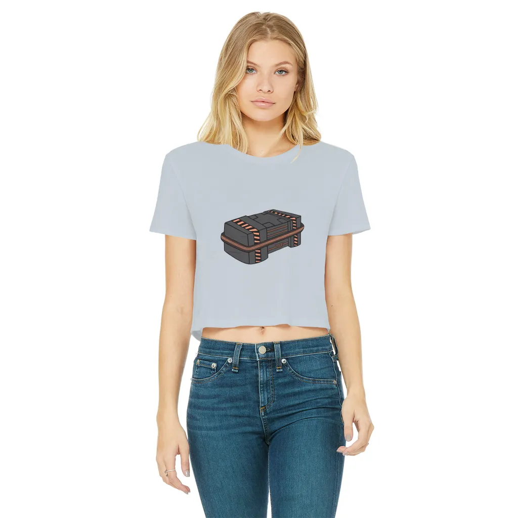 Crate Classic Women's Cropped Raw Edge T-Shirt