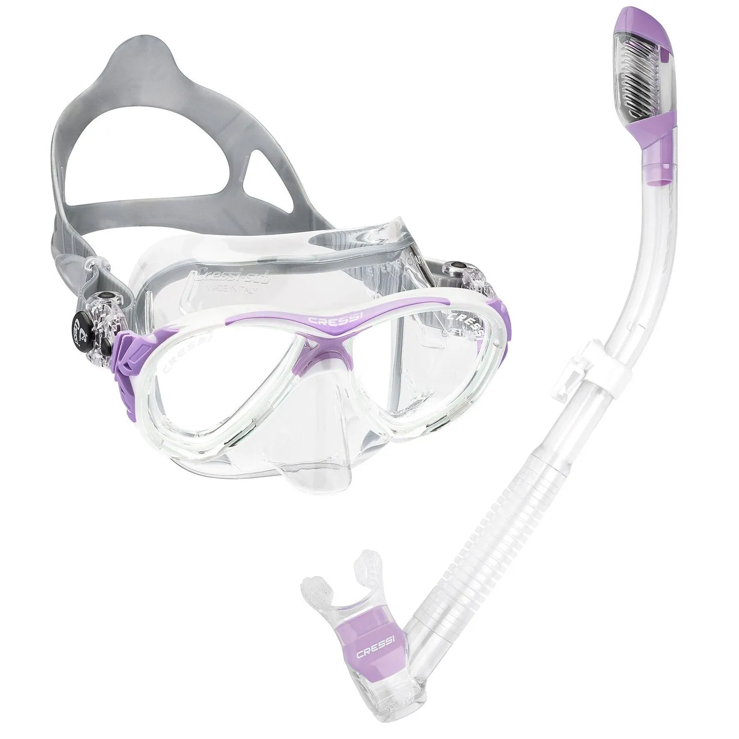 Cressi Eyes Evolution Crystal Mask Dry Snorkel Package