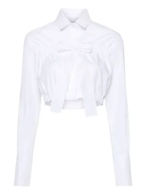 Cropped Bow Shirt