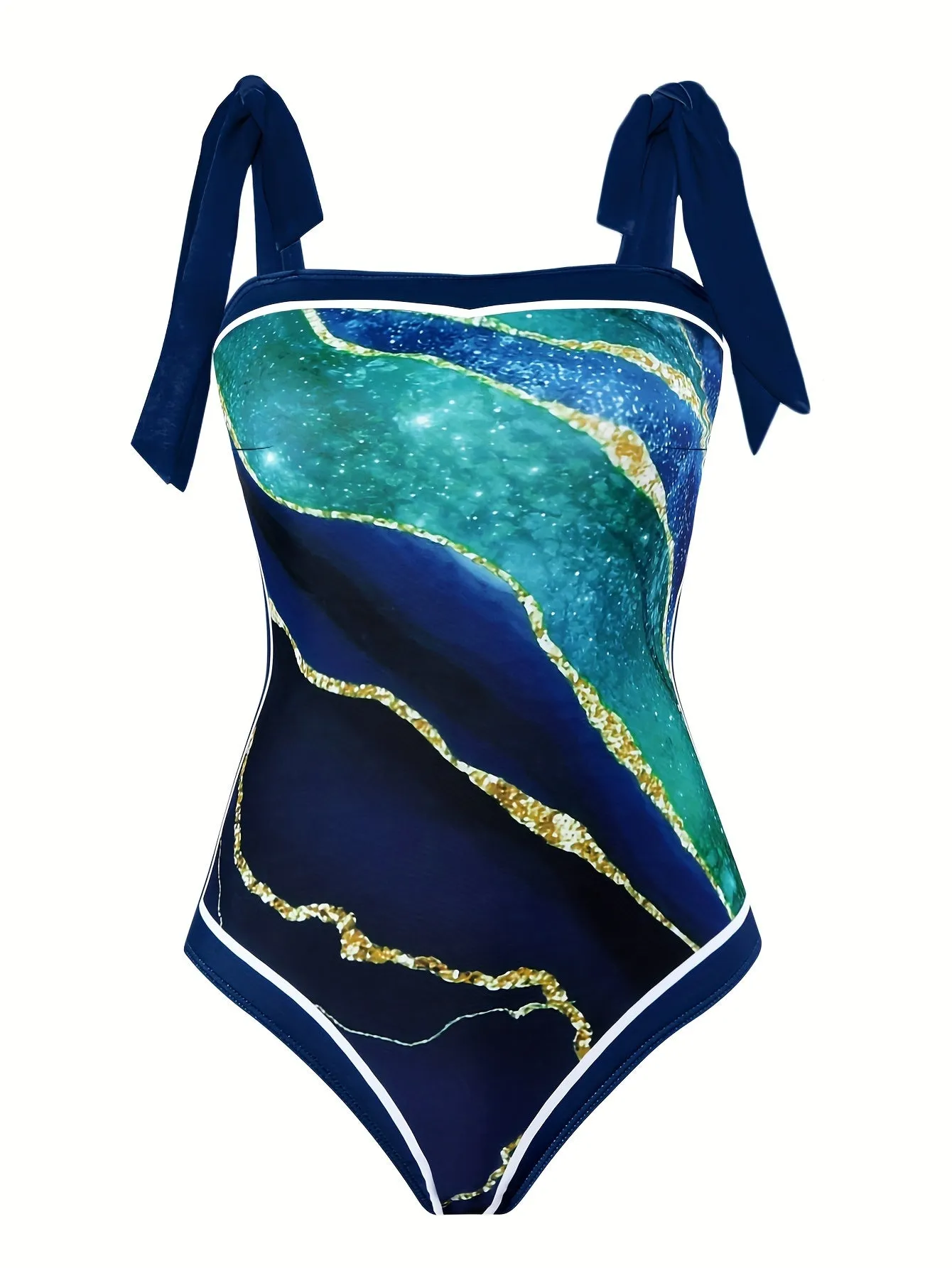 Curveflattering TwoPiece Tankini Set with Vibrant Colorblock Design