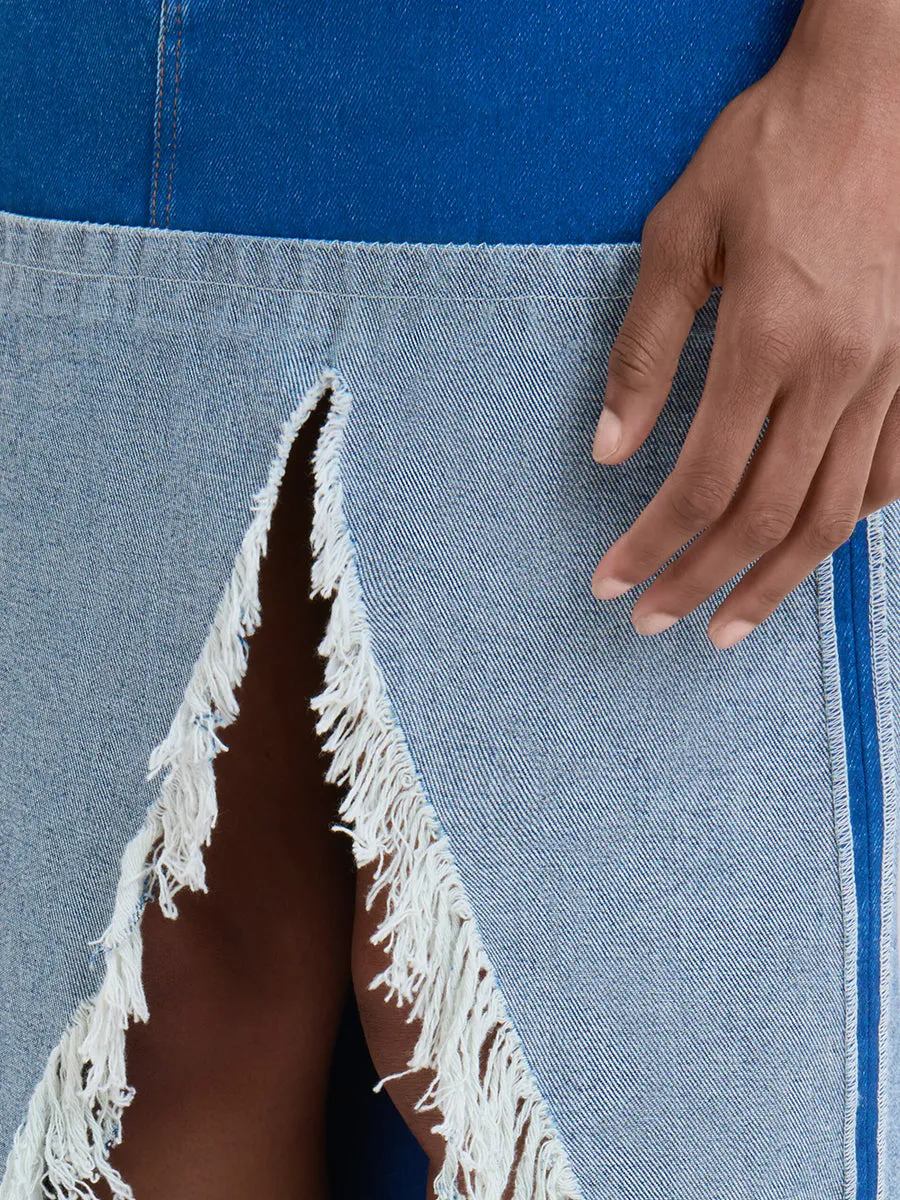 Denim Skirt in Ocean