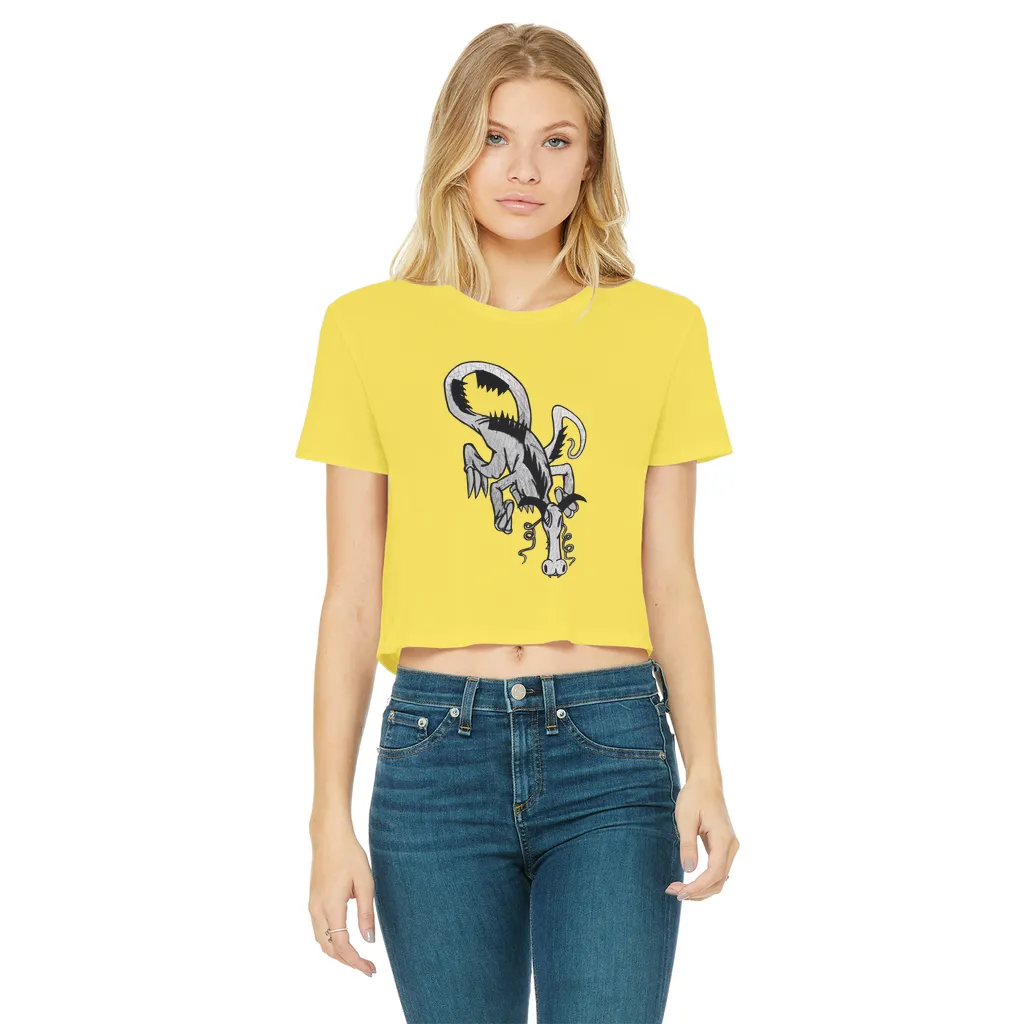 Dragon Classic Women's Cropped Raw Edge T-Shirt