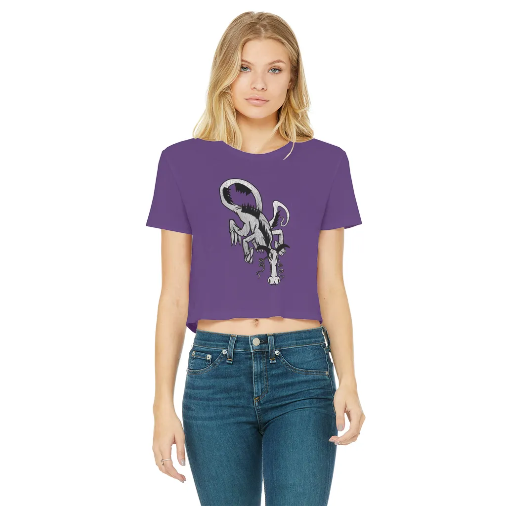 Dragon Classic Women's Cropped Raw Edge T-Shirt