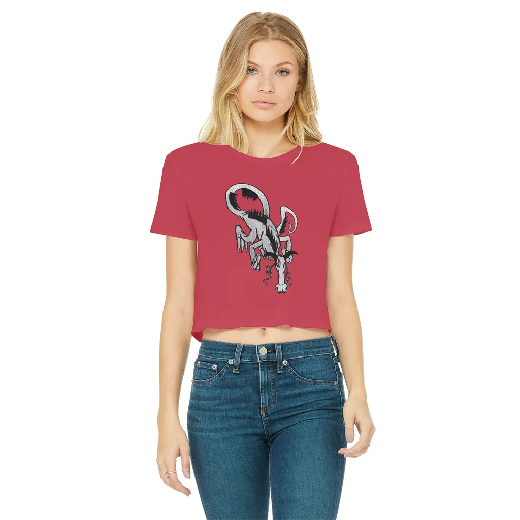 Dragon Classic Women's Cropped Raw Edge T-Shirt