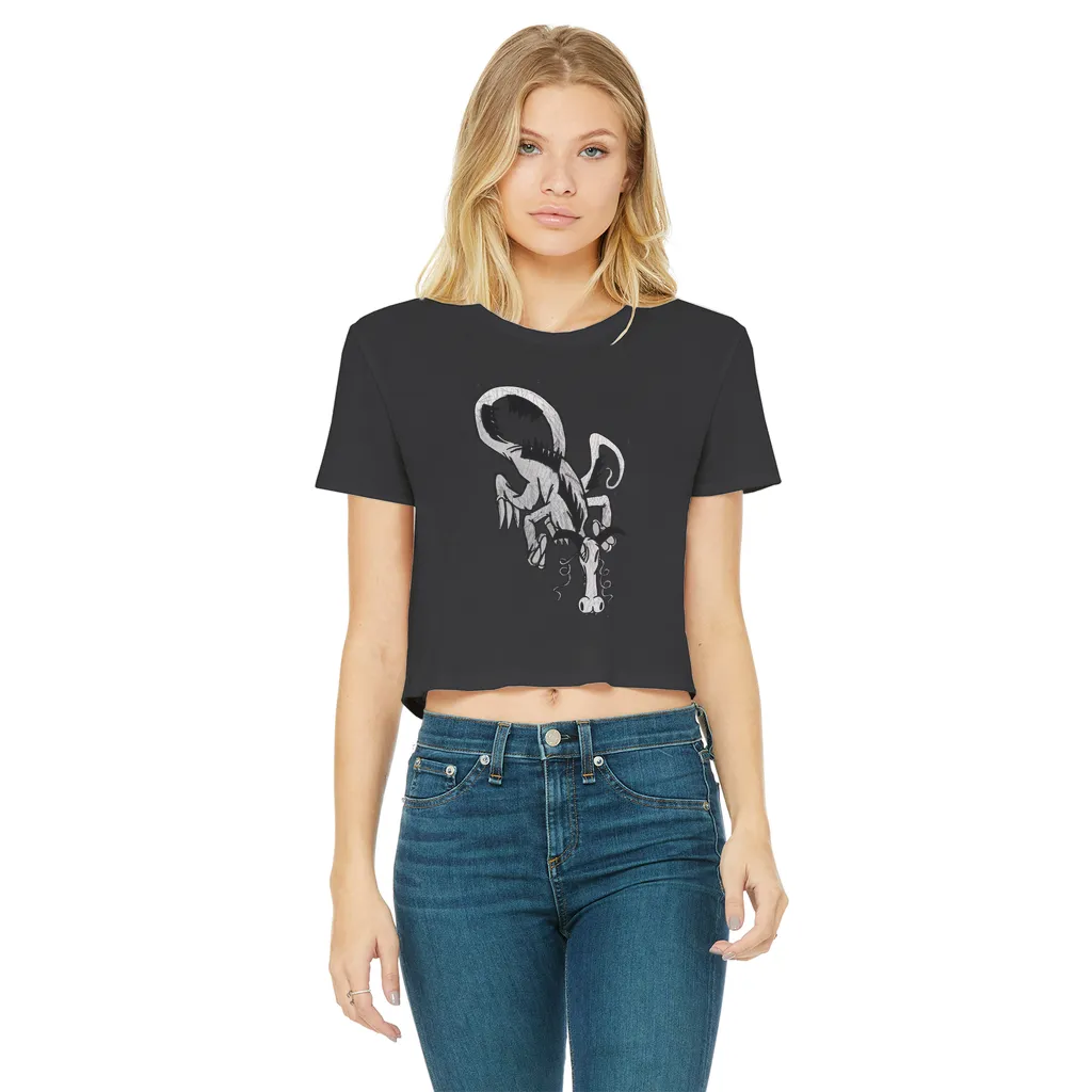 Dragon Classic Women's Cropped Raw Edge T-Shirt