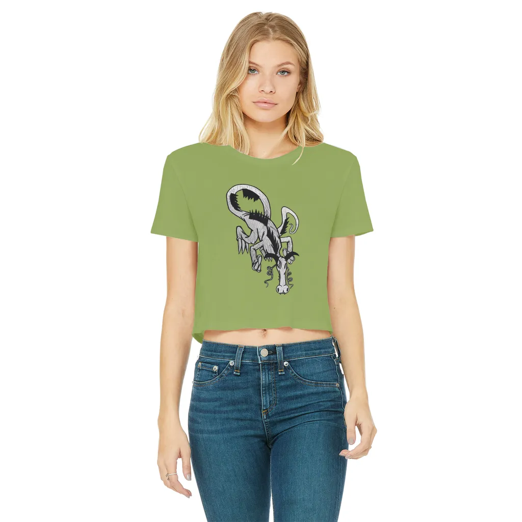 Dragon Classic Women's Cropped Raw Edge T-Shirt