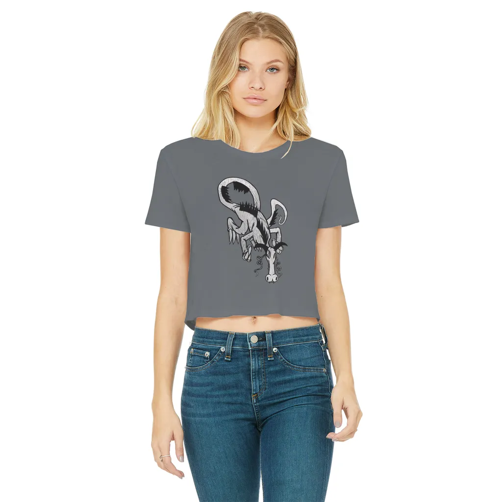 Dragon Classic Women's Cropped Raw Edge T-Shirt