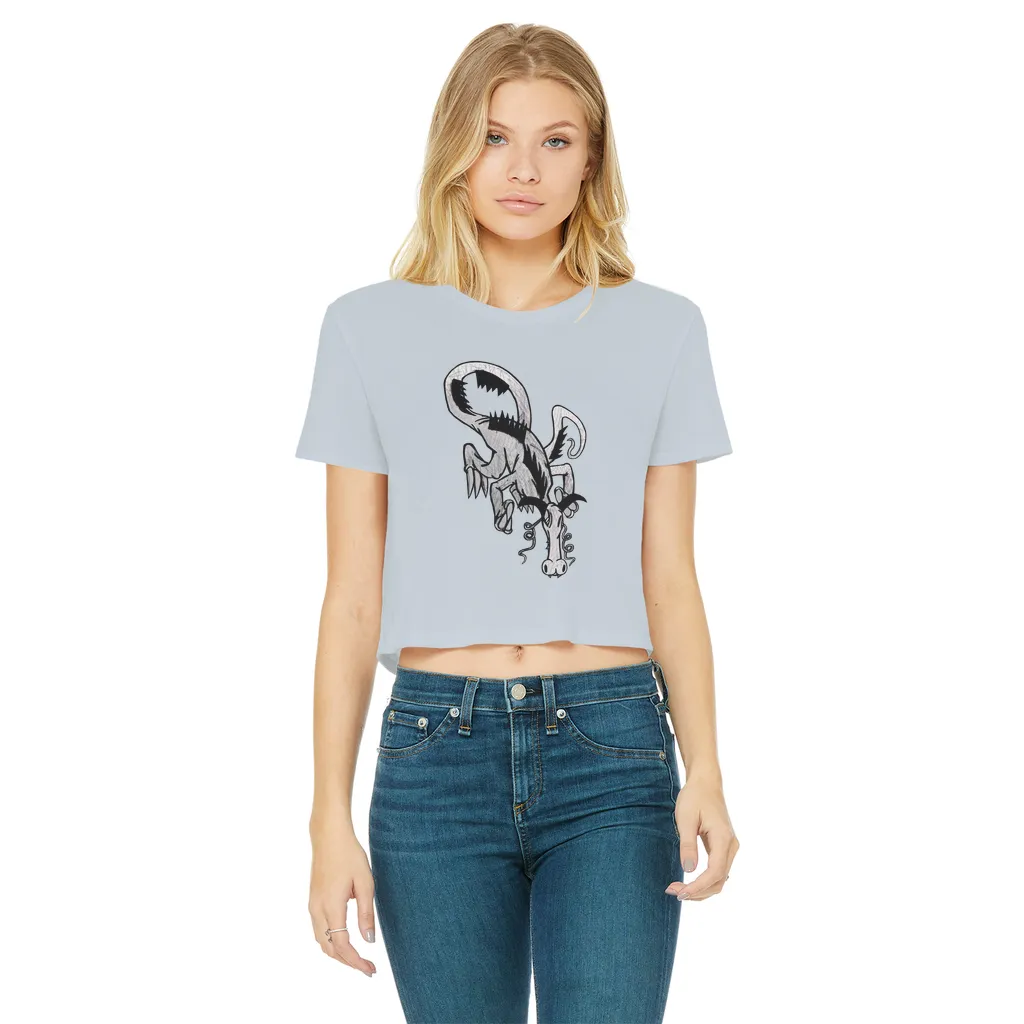 Dragon Classic Women's Cropped Raw Edge T-Shirt