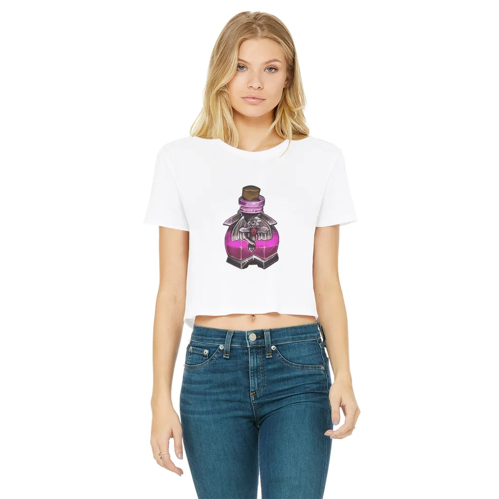 Dragon Potion Classic Women's Cropped Raw Edge T-Shirt