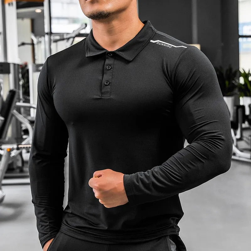 Dry Fit Compression Sport Shirt Men Rashgard Fitness Long Sleeves Running Sweatshirt Gym T-shirt Football Jersey Sportswear