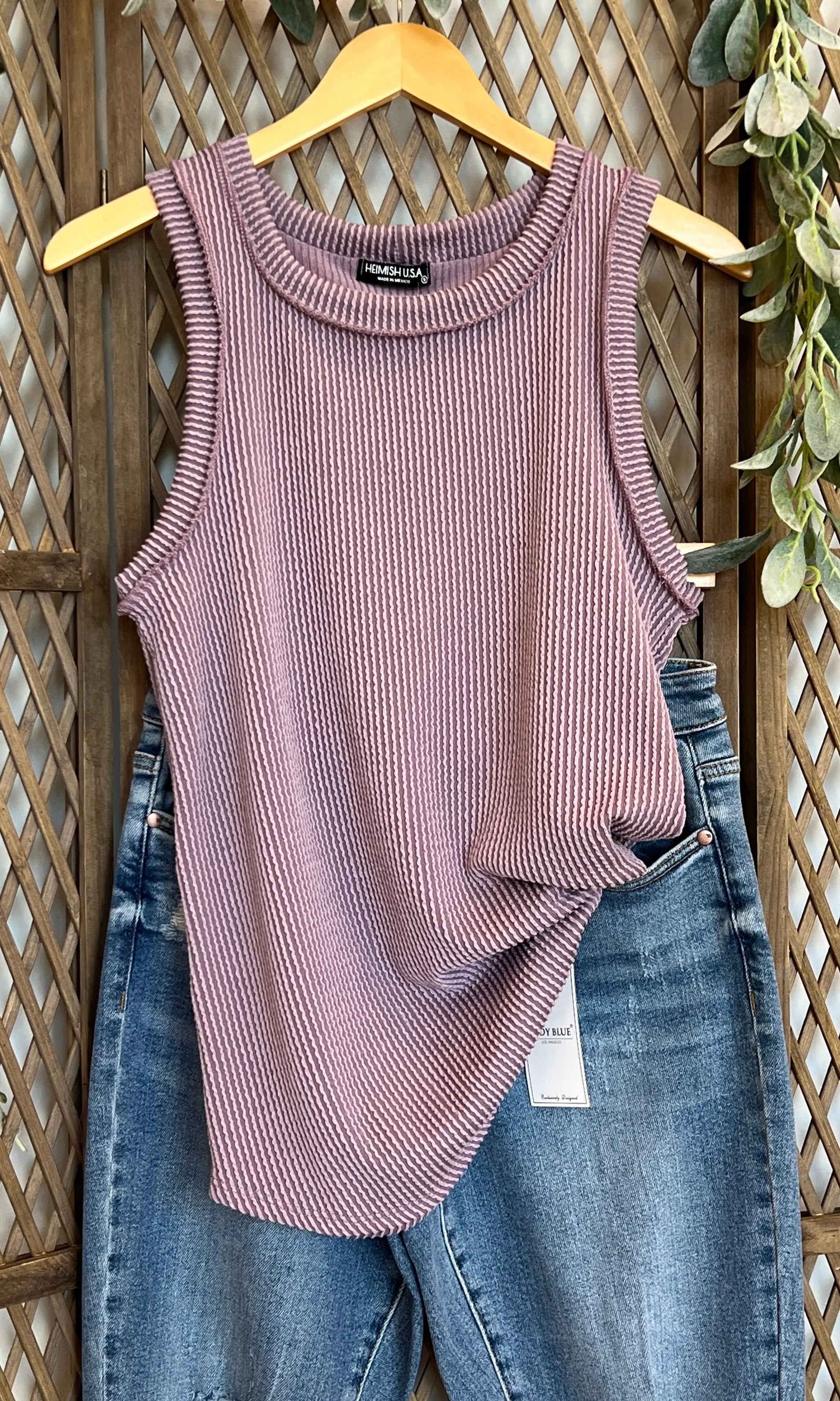 Dusty Lavender Soft Ribbed Tank