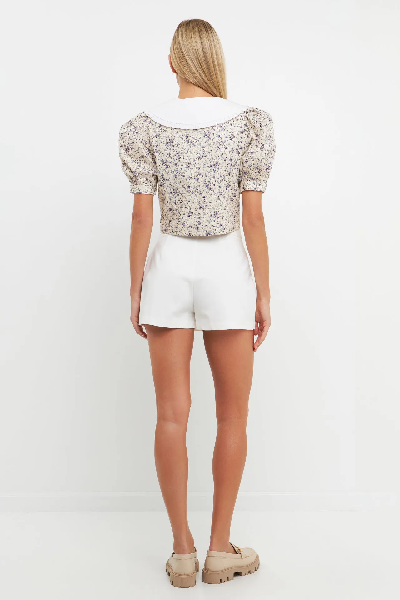 English Factory - Oversized Collar Floral Top