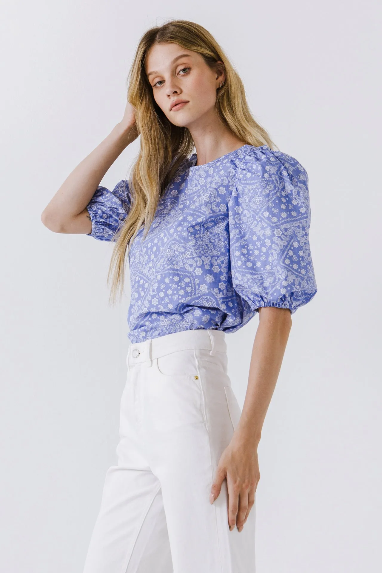 English Factory - Women Woven Paisley Blouse