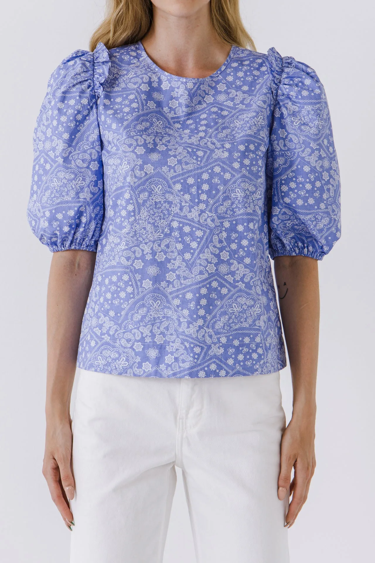 English Factory - Women Woven Paisley Blouse