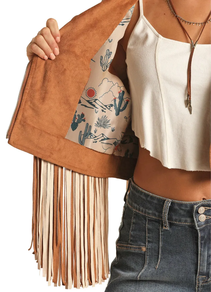 Final Sale ✨Texas Fringe Vest Microsuede Fringe Brown Vest