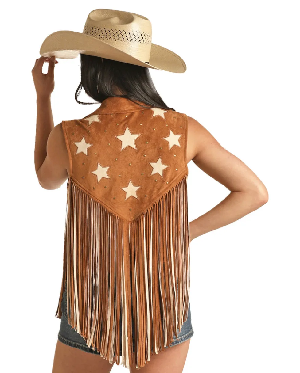 Final Sale ✨Texas Fringe Vest Microsuede Fringe Brown Vest