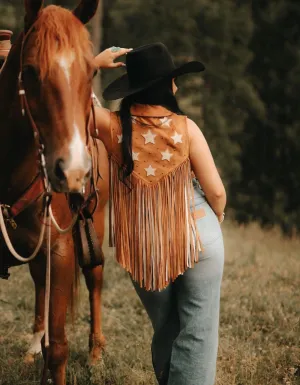 Final Sale ✨Texas Fringe Vest Microsuede Fringe Brown Vest