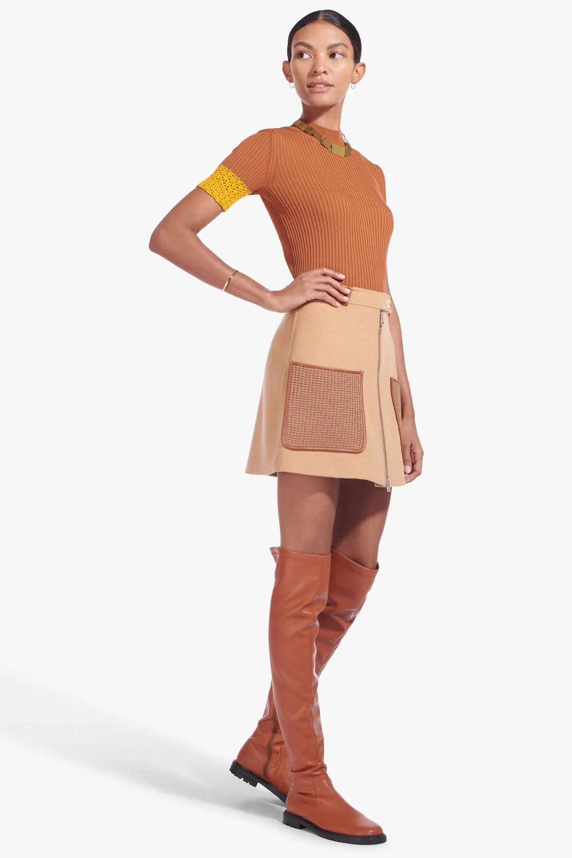 GRIFFITH SKIRT | CAMEL TAN