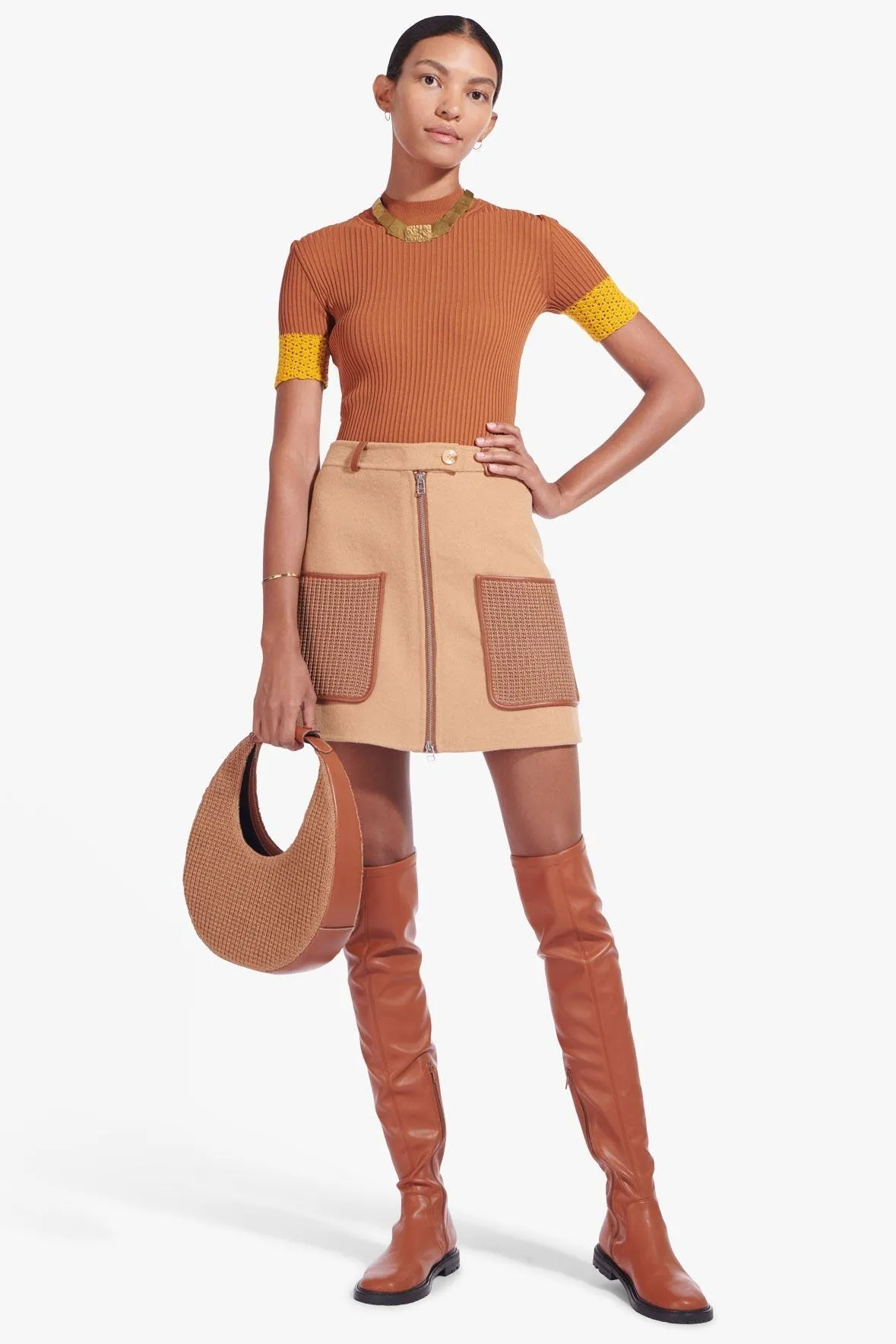 GRIFFITH SKIRT | CAMEL TAN