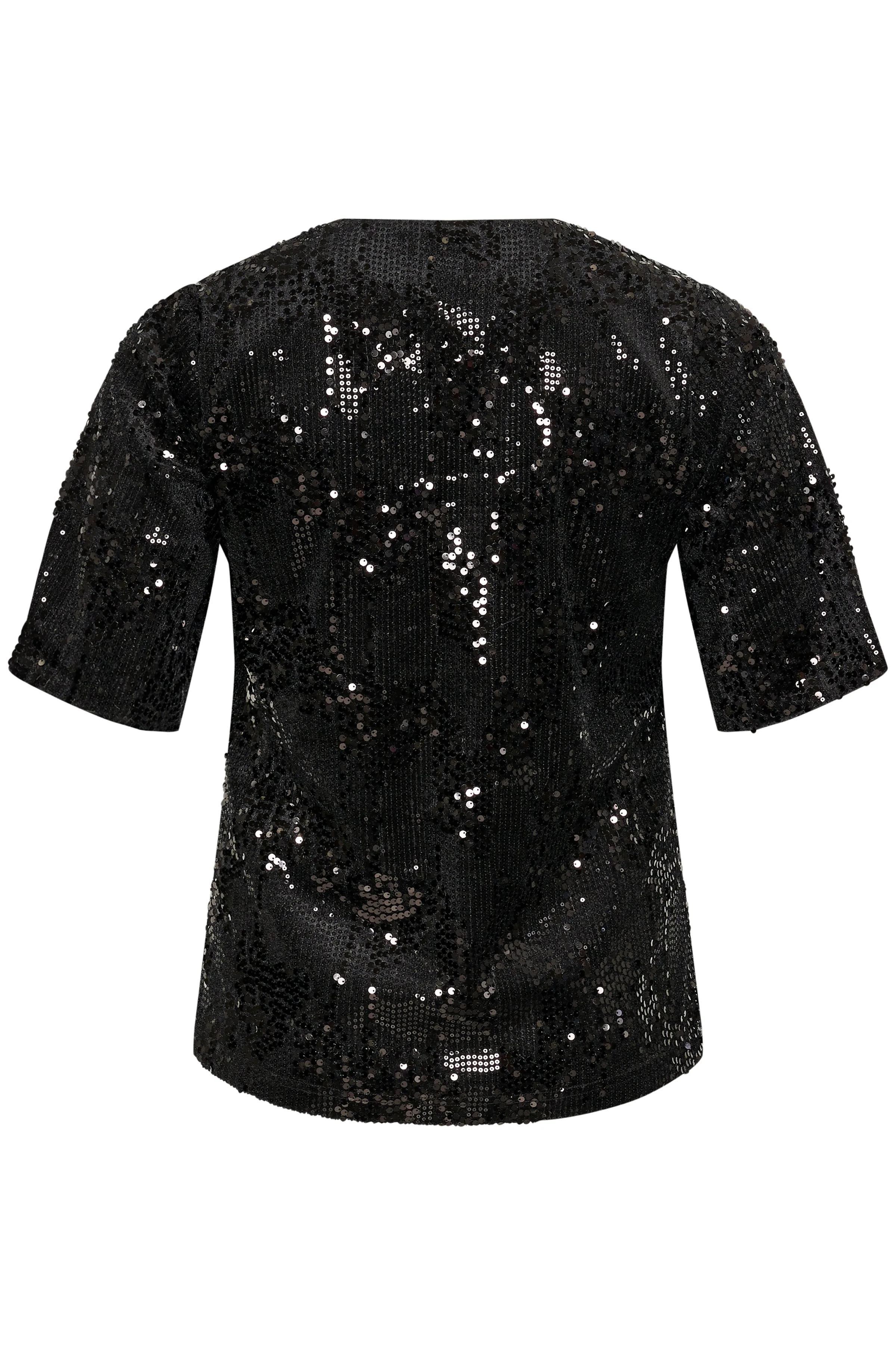 Kaffe Curve Nicoleen Sequin Blouse in Black