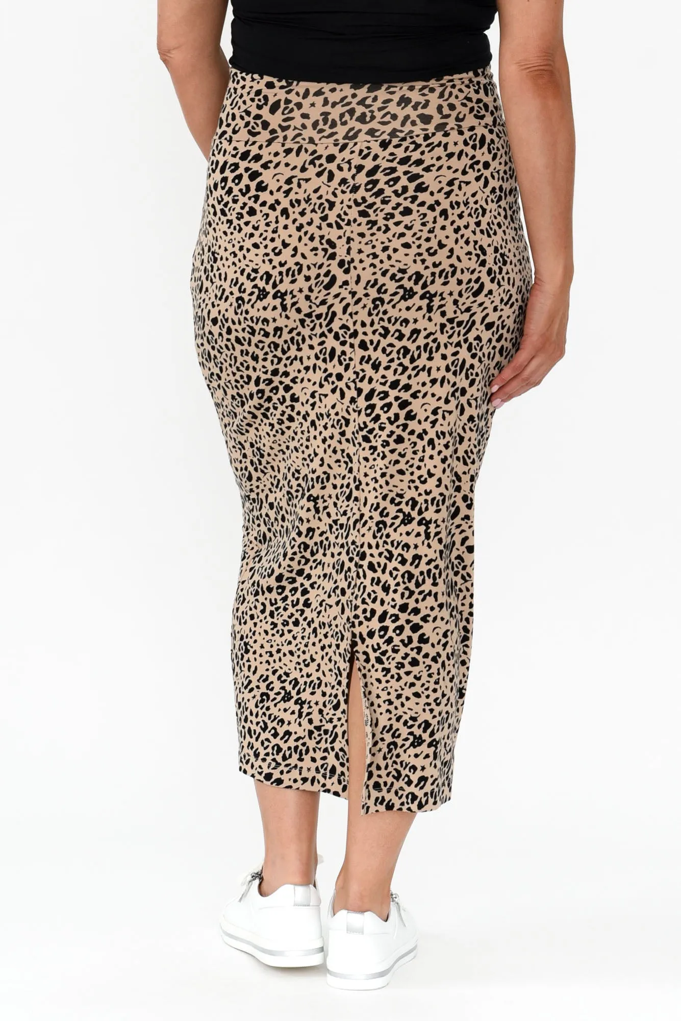 Leopard Bamboo Maxi Tube Skirt