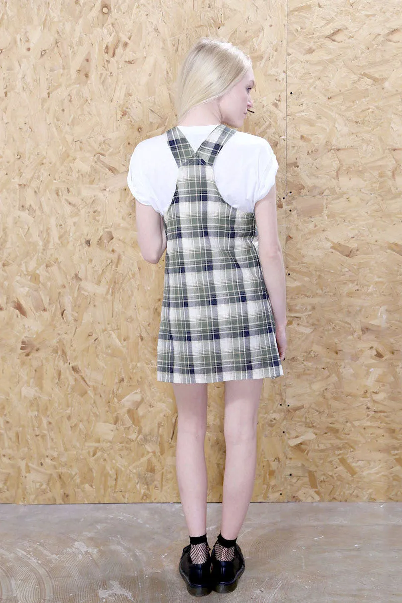 LOOT LABEL Plaid Pinafore Dress