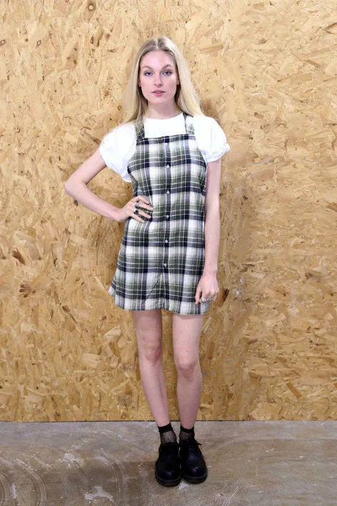 LOOT LABEL Plaid Pinafore Dress