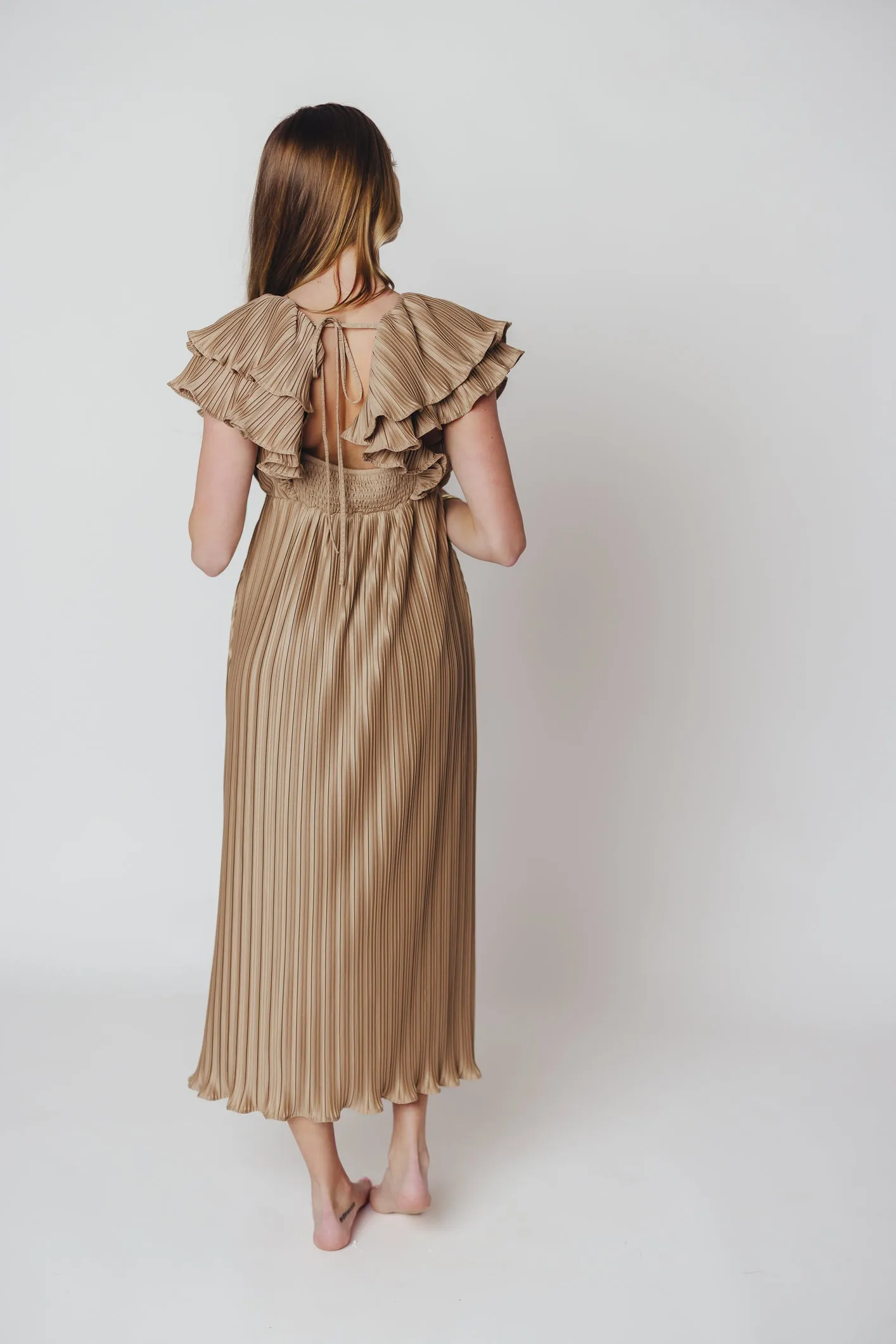 Lucky Charm Midi Dress in Mocha - Bump Friendly & Inclusive Sizing (S-3XL)