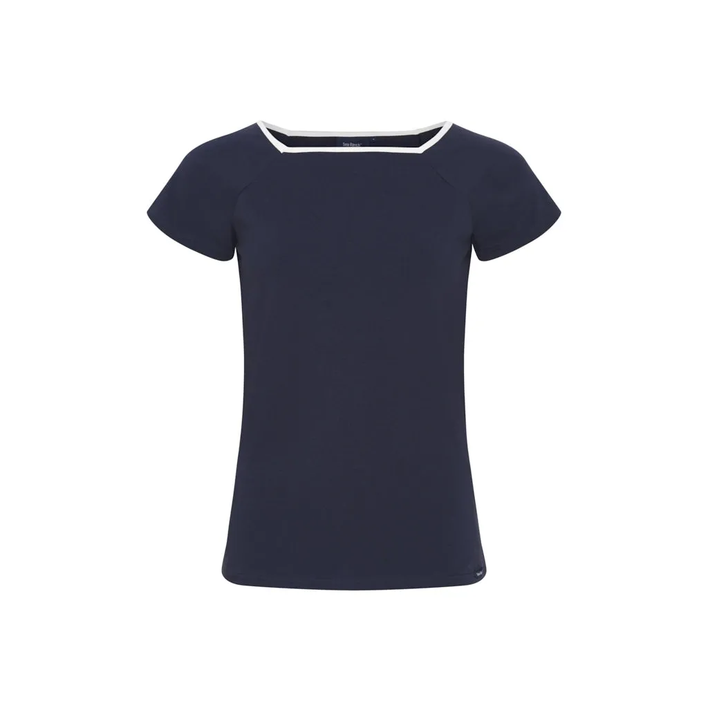 Melanie Solid Short Sleeve Tee - SR Navy