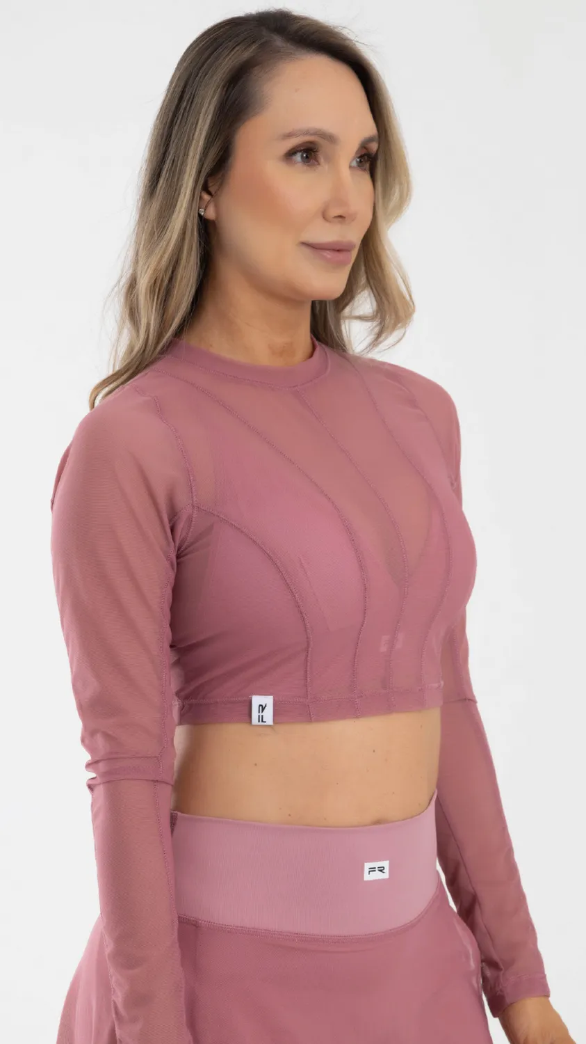 Mesh Workout Long Sleeve Top