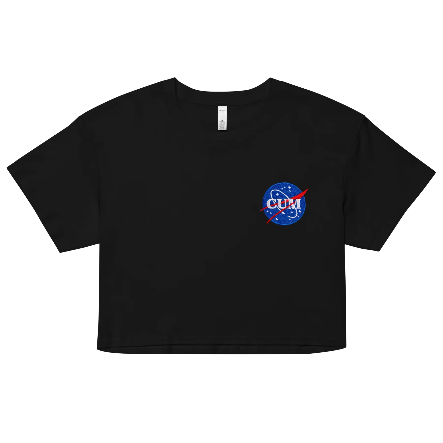 Nasa Cum Embroidered Crop Top